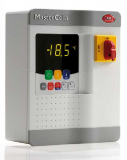 Контроллер холодильных установок MasterCella, 5 реле: компрессор, оттайка, вентилятор, вспом./освещ. 1 (8A), вспом./освещ. 2 (16A)