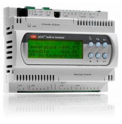 Контроллер pCOXS с встроенным LCD дисплеем 4x22, с встроенным терминалом и 2-мя SSR, 1МБ флэш-память