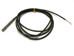 Датчик NTC типа WН, чувствительный элемент в металлическом корпусе диаметром 6 мм, IP68, 12м кабель, -50...105 C