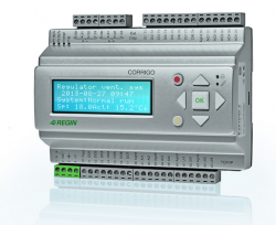 Контроллер для систем отопления Corrigo, 3 поколение, 24В АС, RS485 порт, TCP/IP, WEB, M-BUS, дисплей, входы 16, выходы 12, порты 3