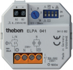 Электронный лестничный выключатель ELPA 041, 12 программ, врезной монтаж, 230 В,  IP 20