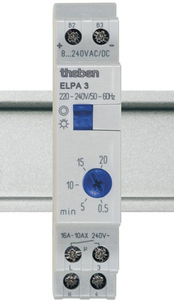 Электронный лестничный выключатель ELPA 3, 220-240 В, на DIN рейку, IP 20