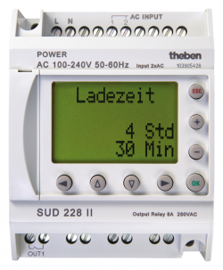 Контроллер SUD 228 II, таймер для включения нагрева электрических теплонакопительных систем, на DIN рейку, IP20