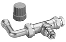 Клапан RA-К с уплотнительной втулкой и отводом с накидной гайкой R 1/2" для отопительного прибора с боковым присоединением