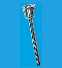 Гильза погружная из никелированной латуни для терморегуляторов ETR, диам. 8 мм, макс. 10 бар, +150C, длина 150 мм, 7100-0011-3404-000