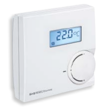 Датчик температуры в помещении, цифровой, 0...+50 °C, Modbus, IP30, потенциометр, дисплей, 1101-42A6-2001-005