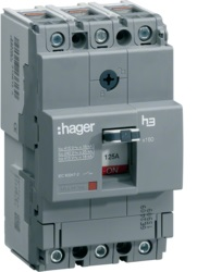 Автоматический выключатель, для выключателей Х160, регулируемый тепловой и фиксированный магнитный расцепитель, 3 полюса, 40кА 63-40A, 440В АС