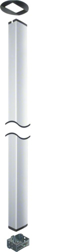 Двойная колонна DA200 с зажимным креплением, профиль 136х98мм, высота 3,4м, цвет RAL9010, белый