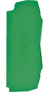 Изолятор торцевой, для наборных клемм KYA02E, KYA04E, зелёный