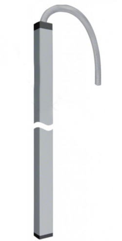 Одинарная колонна DA200-45 для приборов формата 45 мм, с гибким шлангом, профиль 66x66мм, высота 2м, АНО