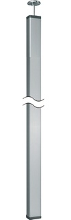 Одинарная колонна DA200-80 для приборов формата 60 мм с затяжкой, 2,5-2,8 м, профиль 68х98мм, цвет "алюминий"