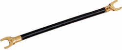 Соединитель электрический кабельный NYAF, сечение 6 кв.мм, длина 100мм, с вильчатыми наконечниками, цвет чёрный