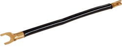 Соединитель электрический кабельный NYAF, сечение 6 кв.мм, длина 110мм, с одним вильчатым наконечником, цвет чёрный