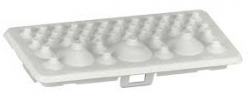 Фланш-панель для ввода кабелей, запасная (13 вводов), для щитов FWB, резина-пластик, RAL9010, чисто белый