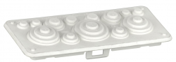 Фланш-панель для ввода кабелей, запасная (46 вводов), для щитов FWB, резина-пластик, RAL9010, чисто белый