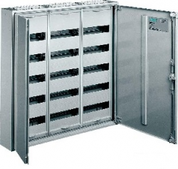 Щиток открытой установки, секционный, с оснасткой, IP44, 650x800x161мм (ВхШхГ), две двери, RAL9010