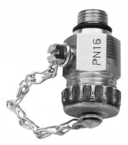 Кран дренажный шаровой с уплотнительным кольцом. Подключение к корпусу клапана: G 1/4 " ISO 228 с уплотнительным кольцом