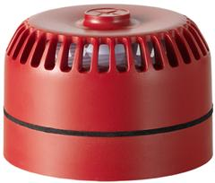 Звуковой оповещатель, красный, 32 тона, 18-28В DC, 15 мA, IP54 (IP65 с DAB)