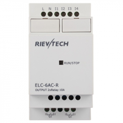 Программируемый контроллер PR-6AC-R, 110-240VAC, 4DI, 2DO, RTC, RS232, нерасширяемый