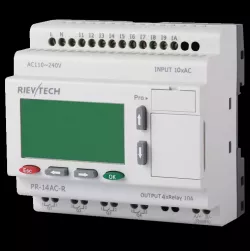 Программируемый контроллер PR-14AC-R, 110-240VAC, 10DI, 4DO, RTC, RS232, RS485, LCD