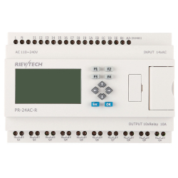 Программируемый контроллер PR-24AC-R, 110-240VAC, 14DI, 10DO, RTC, RS232, RS485, LCD