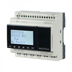 Программируемый контроллер PR-12AC-R-N, 110-240VAC, 8DI, 4DO, RTC, RS485, Ethernet, LCD