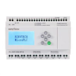 Программируемый контроллер, 12-24VDC, 16DI(12AI), 2TO, 8RO, RTC, RS485, Ethernet, LCD