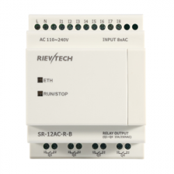 Программируемый логический контроллер, 110_240VAC, 8DI, 4DO(10A), RTC, FBD, Ethernet, БЕЗ ДИСПЛЕЯ