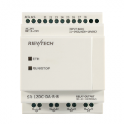Программируемый логический контроллер, 12_24VDC, 8DI(4AI/0_10V), 4DO(10A), RTC, FBD, Ethernet,БЕЗ ДИСПЛЕЯ