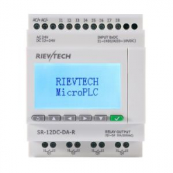 Программируемый логический контроллер, 12_24VDC, 8DI(4AI/0_10V), 4DO(10A), RTC, FBD, Ethernet, LCD