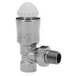 Клапан угловой радиаторный DIN, с компенсацией давления, dpw 5 кПа, PN10, DN15, V 86...318 л/ч