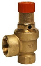 Предохранительный клапан мембранного типа для закрытых систем отопления, 120 °С,  R11/4" внутренняя резьба вход,350 кВт, 2,5 бар