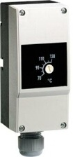 Термостат накладной (для трубы 15мм - 100мм), 20-80°C, дифференциал 10K, IP54, max: 230Vac, 12 (2,5) A / min: 24 Vac/dc, 100 mA, ручной сброс