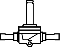 Клапан соленоидный, тип EVR 10, -40 - 80 °C, 35 бар, KVS 1,900 м3/ч, вход и выход 12 мм, NC, прямой, клапанный узел 10,00 мм, под пайку, ODF