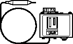Термостат накладной KP 71, дистационный, IP30, 80 °C, 9.5x115 мм, капилярная трубка 2 м, регулируемый тип