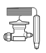 Термостатический элемент PHTX, хладагент R22, 28 бар, -40-10 °C, трубка 3 м, 1/4 ", резьба, латунь, упаковка 9 шт.