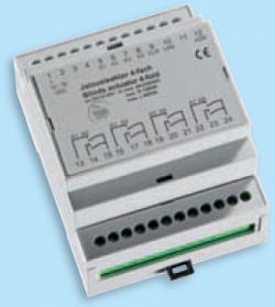Приемное радиоустройство для управления жалюзи, 4 канала, монтаж на рейку, 1801-7414-0500-000