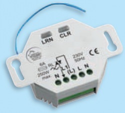 Приемное радиоустройство– кнопочный интерфейсный элемент, 2 канала, скрытый монтаж, 1801-7443-0100-000