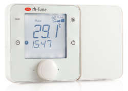 Дисплей th-tune, 230В AC, датчик температуры и влажности, монтаж настенный