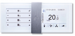 Комнатная тач-панель управления thanos, rH LQ, черный/белый, температура/влажность, BACnet
