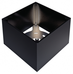 Коробка PlanoBox 1BK для накладного монтажа датчиков PlanoCentro, 100x123x123 мм, черная