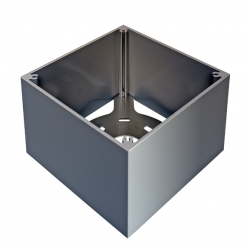 Коробка PlanoBox 1SR для накладного монтажа датчиков PlanoCentro, 100x123x123 мм, серебро