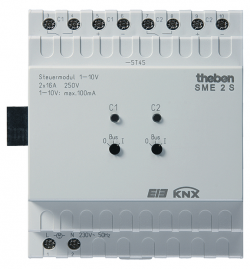 Модуль расширения SME 2 S KNX для базового модуля диммера SMG 2 S KNX, 2-канальный, монтаж на  DIN рейку